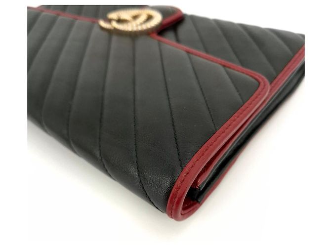 Gucci Clutch GG Marmont Matelassé Nero - vista 8