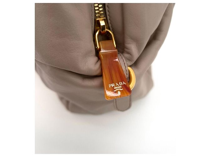 Prada Borsa a spalla in pelle di vitello Marrone - vista 6