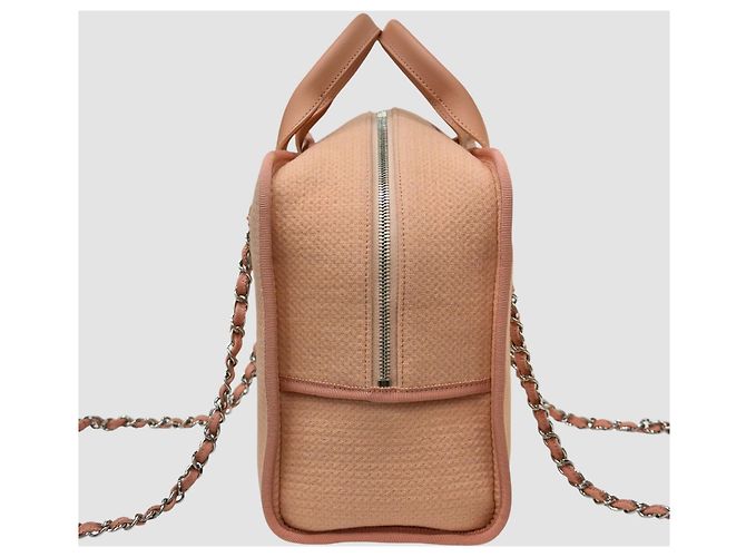 Chanel Borsa da bowling Deauville rosa versione con chip interno - vista 5