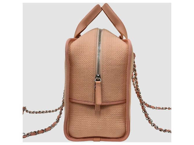 Chanel Borsa da bowling Deauville rosa versione con chip interno - vista 6