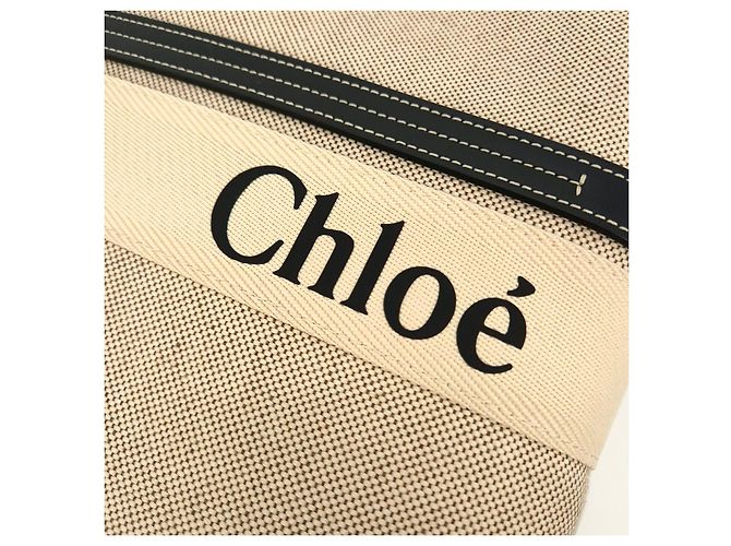 Chloé Borsa Woody Large Marrone - vista 5
