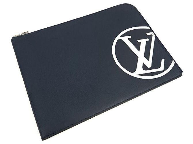 Louis Vuitton Pochette Jour GM Blu - vista 3