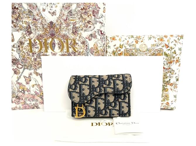 Dior Tarjetero Oblique Saddle Azul - vista 10