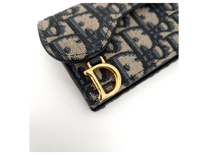 Dior Tarjetero Oblique Saddle Azul - vista 3