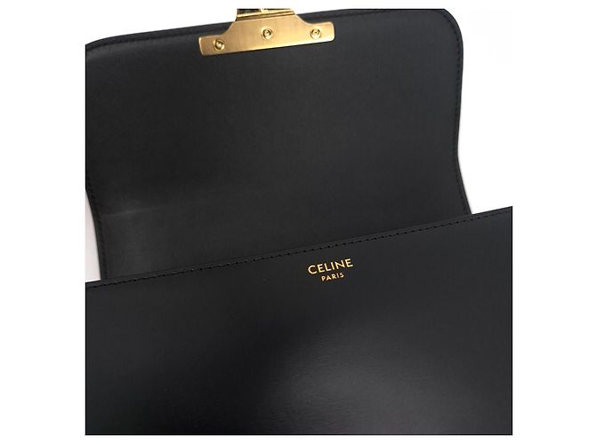 Triomphe Céline Piccola borsa a spalla in pelle lucida Tiny Triope Nero - vista 8