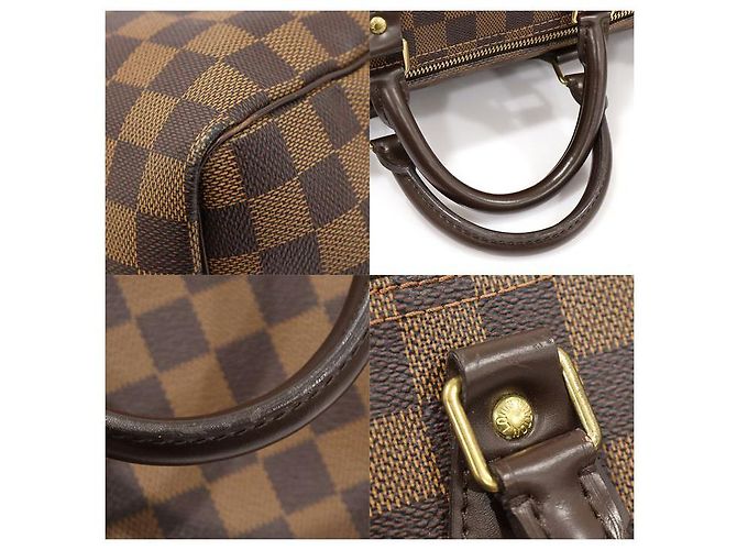 Louis Vuitton Borsa Tote Speedy in Tela Damier Ébène Marrone - vista 6