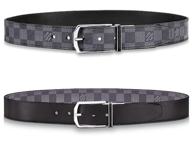 Louis Vuitton Cintura reversibile Damier Graphite nera Nero - vista 5