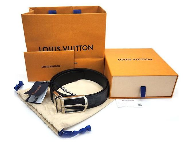 Louis Vuitton Cintura reversibile Damier Graphite nera Nero - vista 7