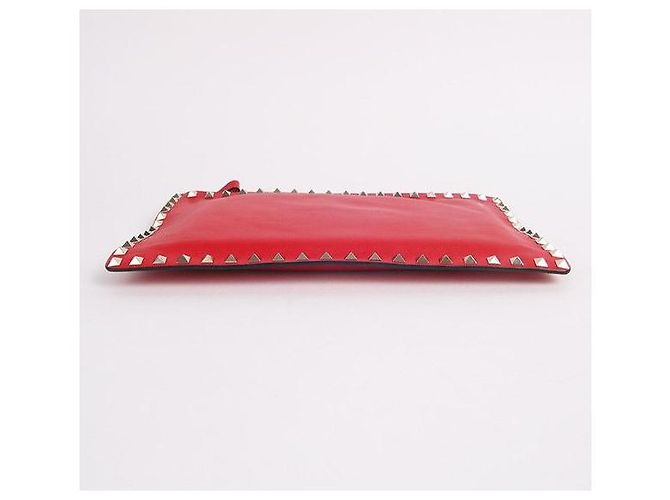 Valentino Borsa Clutch Unisex Rockstud Rossa Rosso - vista 6