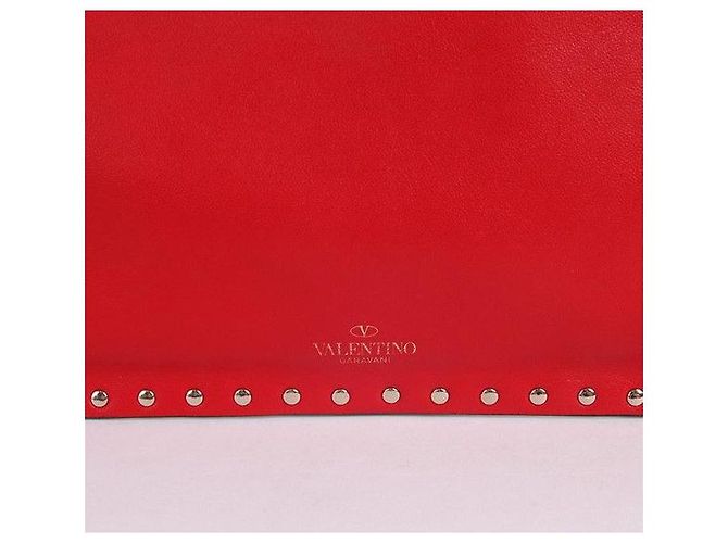 Valentino Borsa Clutch Unisex Rockstud Rossa Rosso - vista 7
