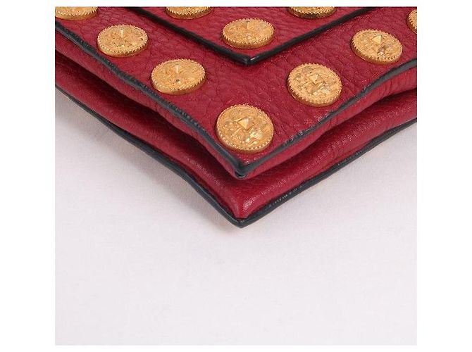 Valentino Borsa Clutch Rossa con Borchie Dorate Edizione Limitata Rosso - vista 3
