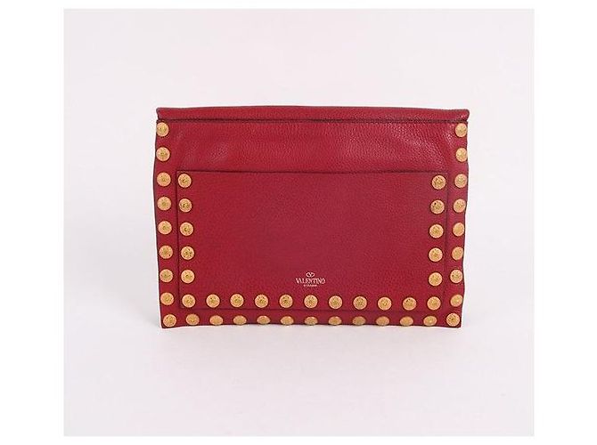 Valentino Borsa Clutch Rossa con Borchie Dorate Edizione Limitata Rosso - vista 4