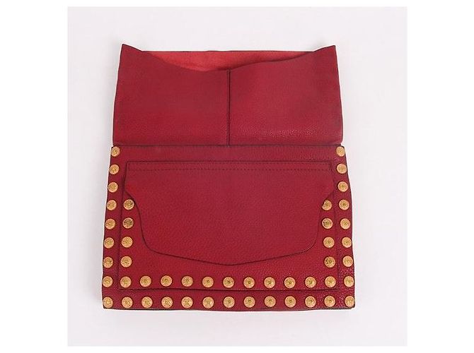 Valentino Borsa Clutch Rossa con Borchie Dorate Edizione Limitata Rosso - vista 8