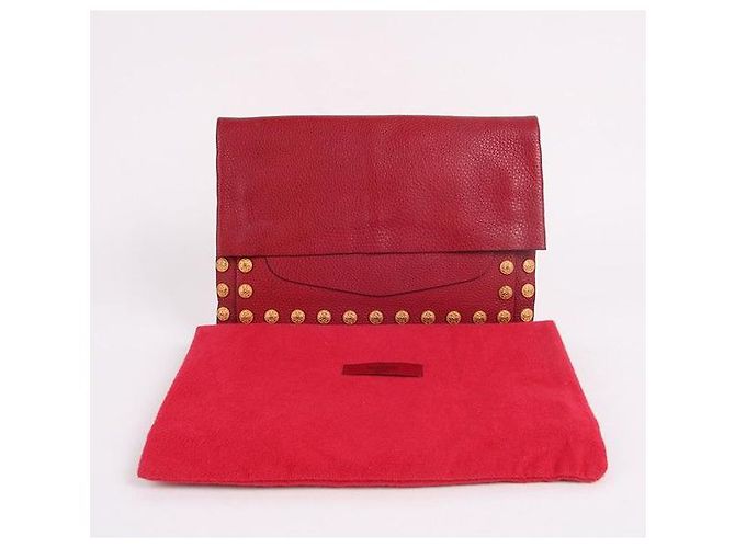 Valentino Borsa Clutch Rossa con Borchie Dorate Edizione Limitata Rosso - vista 9