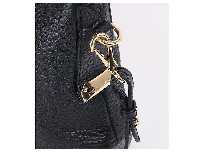 Burberry Bolsa hobo de couro preto - vista 3