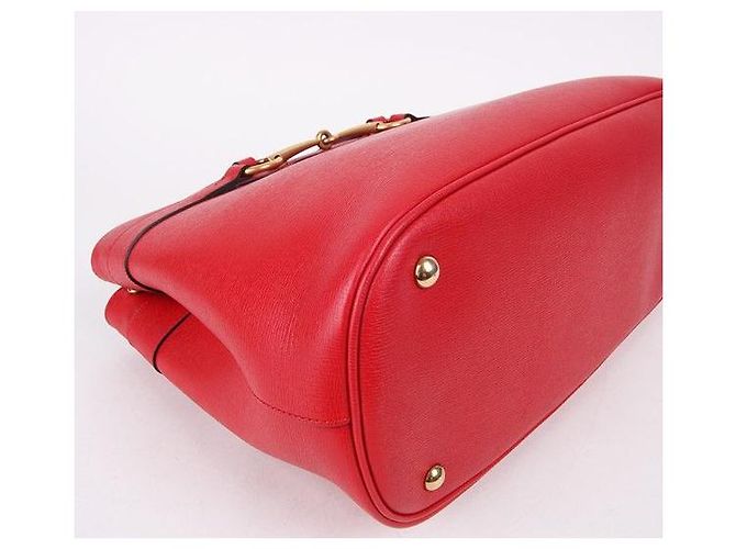 Gucci Horsebit Gold-tone Red Bag Rosso - vista 3