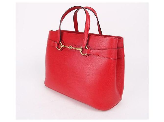 Gucci Horsebit Gold-tone Red Bag Rosso - vista 5