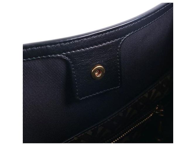 Burberry Borsa a spalla ritratto E-Canvas Stripe Marrone - vista 9