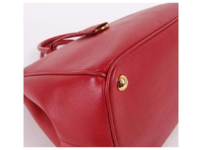 Prada Saffiano Double Handle Red Bag Rosso - vista 3