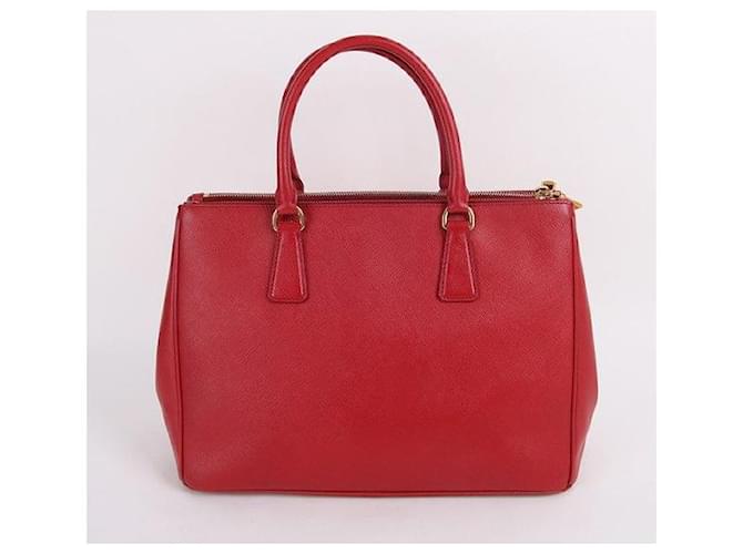 Prada Saffiano Double Handle Red Bag Rosso - vista 4