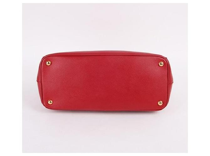 Prada Saffiano Double Handle Red Bag Rosso - vista 5