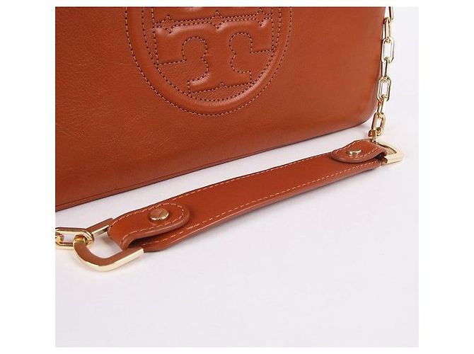 Tory Burch Amanda Brown Clutch Schultertasche Braun - Ansicht 8