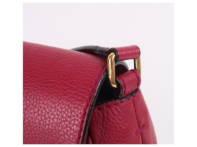 Fendi Borsa a tracolla quadrata in pelle rosa Rosso - vista 4