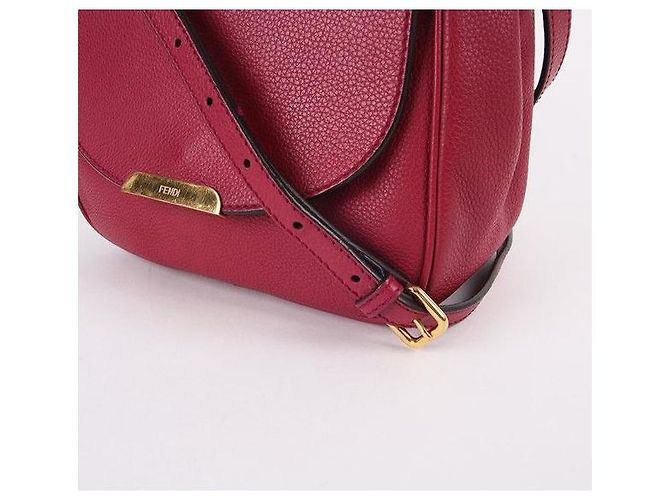 Fendi Borsa a tracolla quadrata in pelle rosa Rosso - vista 5