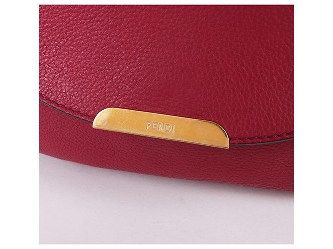 Fendi Borsa a tracolla quadrata in pelle rosa Rosso - vista 7
