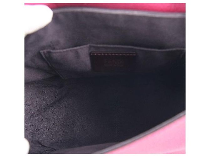 Fendi Borsa a tracolla quadrata in pelle rosa Rosso - vista 8