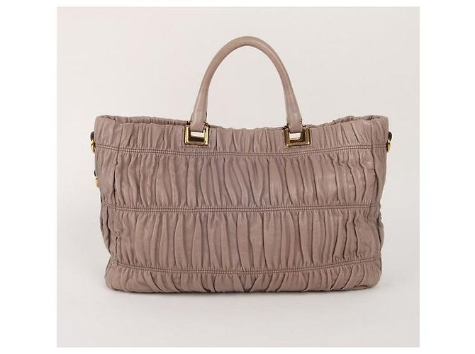 Prada Grande Borsa in Pelle Gaufre per Donne Marrone - vista 5