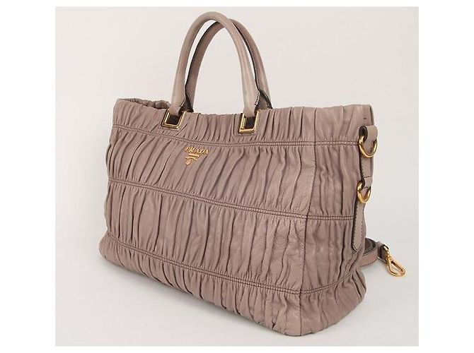 Prada Grande Borsa in Pelle Gaufre per Donne Marrone - vista 6