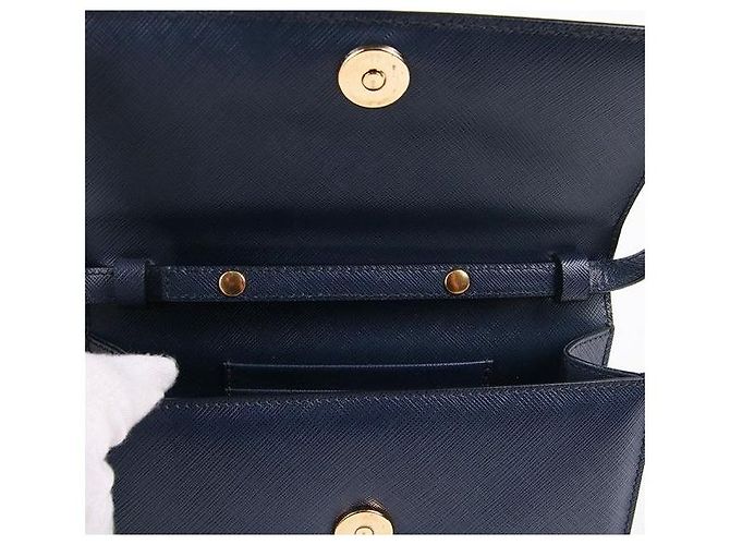Salvatore Ferragamo Borsa Mini Gini con Nastro Ferragamo Blu Navy - vista 2