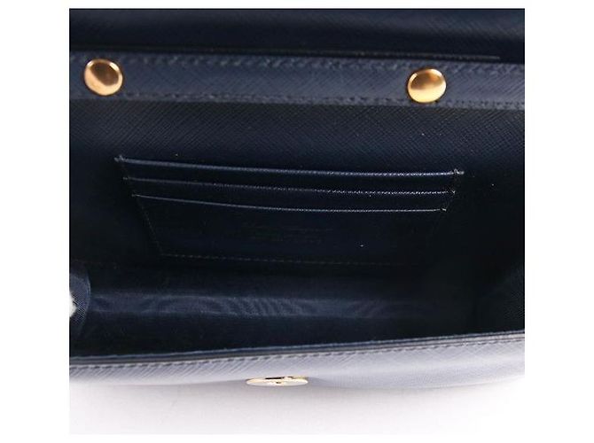 Salvatore Ferragamo Borsa Mini Gini con Nastro Ferragamo Blu Navy - vista 3