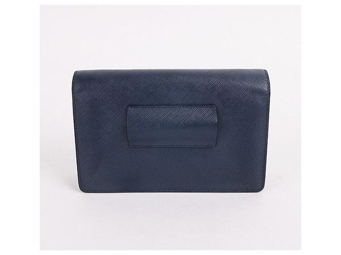 Salvatore Ferragamo Borsa Mini Gini con Nastro Ferragamo Blu Navy - vista 9