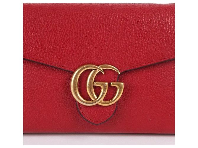 Gucci Borsa a tracolla GG Marmont rossa WOC Rosso - vista 6