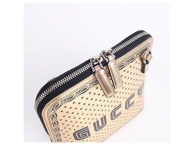 Gucci Borsa a tracolla mini Starprint Gold D'oro - vista 7
