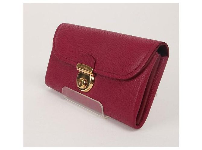 Salvatore Ferragamo Portafoglio lungo da donna Ferragamo in oro e bordeaux Rosso - vista 6