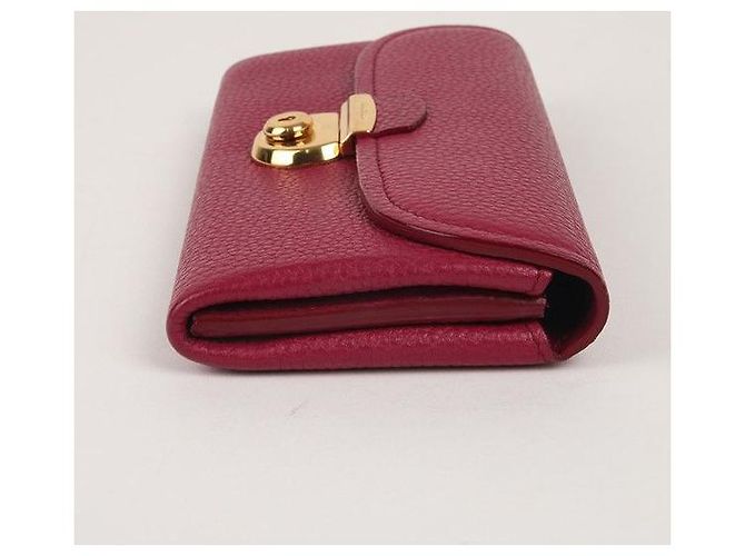 Salvatore Ferragamo Portafoglio lungo da donna Ferragamo in oro e bordeaux Rosso - vista 7