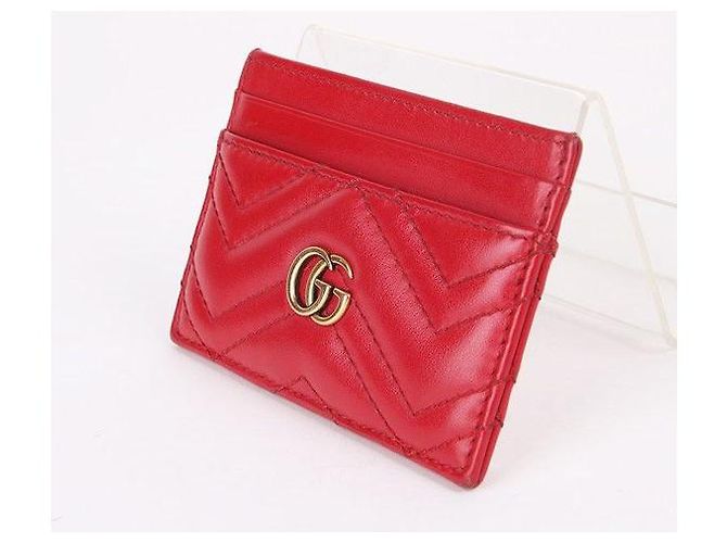 Gucci Tarjetero GG Marmont Rojo Roja - vista 2