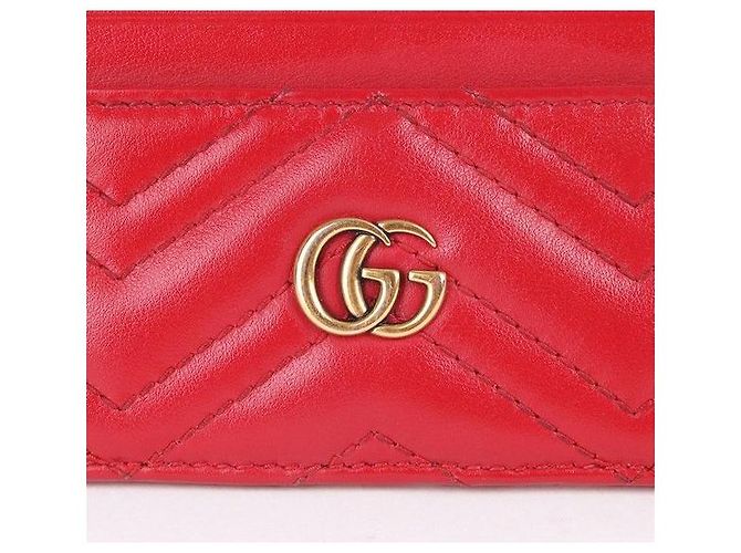 Gucci Tarjetero GG Marmont Rojo Roja - vista 3