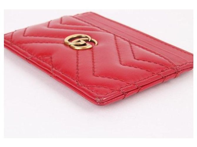 Gucci Tarjetero GG Marmont Rojo Roja - vista 4