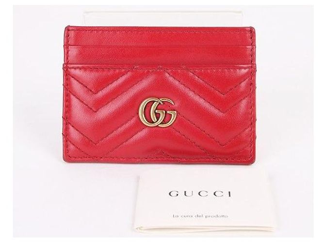 Gucci Tarjetero GG Marmont Rojo Roja - vista 5