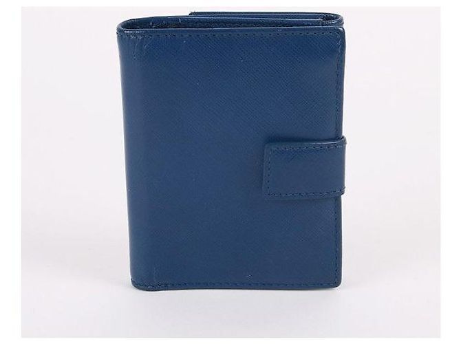 Salvatore Ferragamo Cartera azul dorada Gancini - vista 2