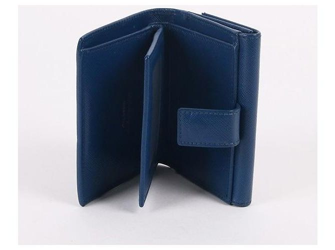 Salvatore Ferragamo Cartera azul dorada Gancini - vista 5