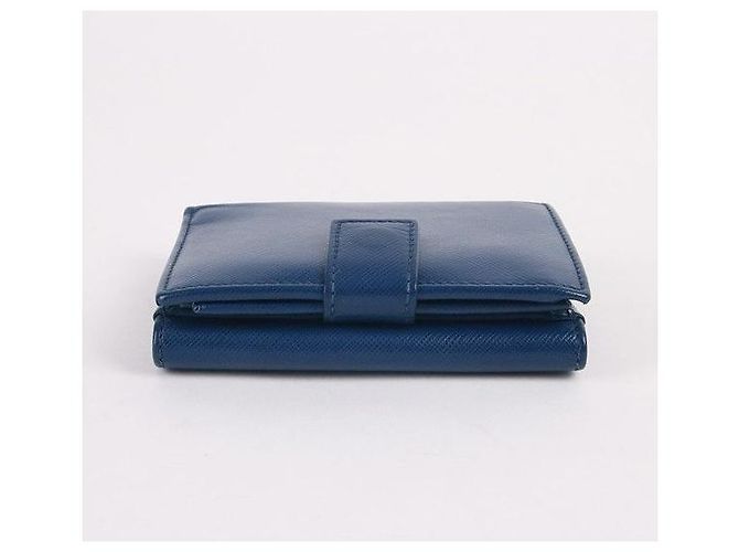 Salvatore Ferragamo Cartera azul dorada Gancini - vista 7