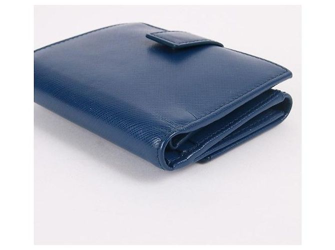 Salvatore Ferragamo Cartera azul dorada Gancini - vista 9