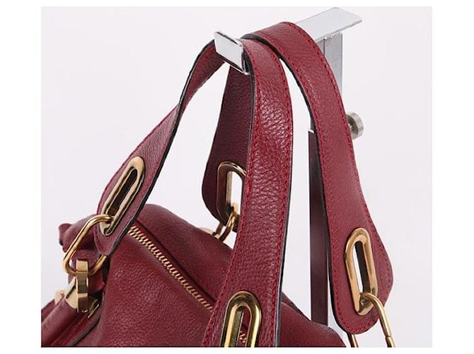 Chloé Paraty Burgundy Medium Bag Rosso - vista 2