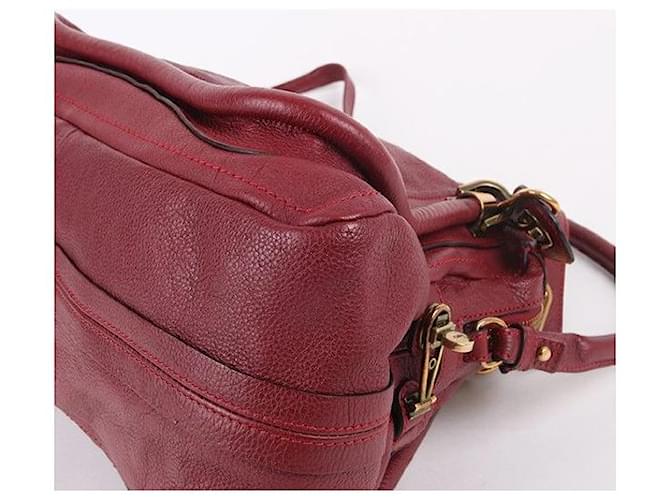 Chloé Paraty Burgundy Medium Bag Rosso - vista 3