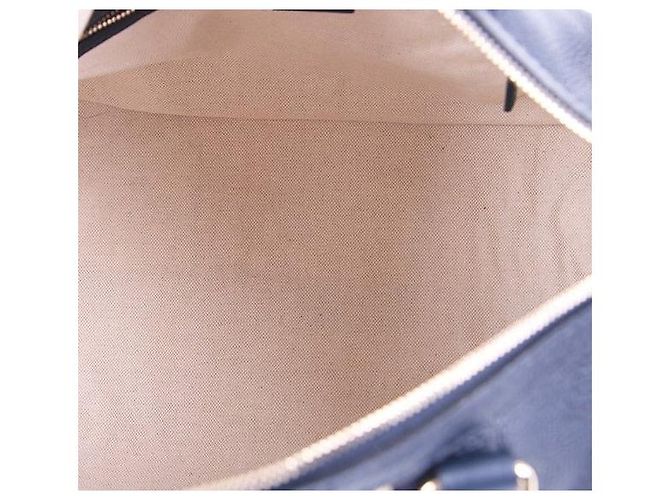 Gucci Borsa Boston in pelle blu navy - vista 2